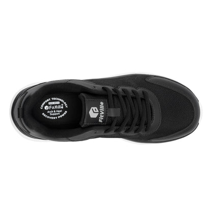 Scarpe da camminata FitVille da uomo, larghezza ampia, massima ammortizzazione, sneakers sportive leggere per alleviare il dolore da fascite plantare