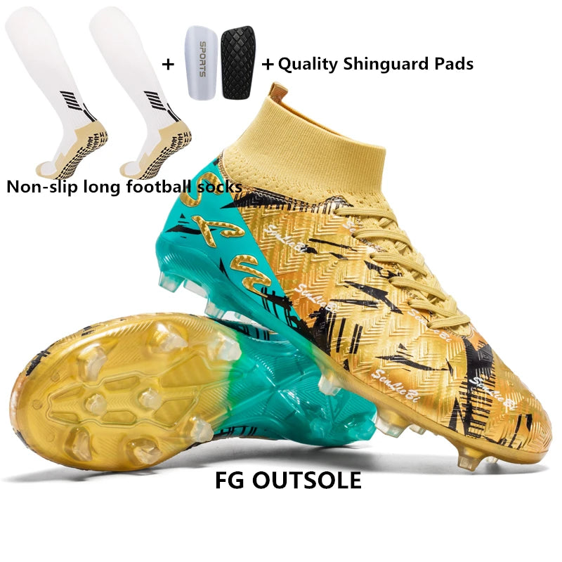 Tamanho 34-46 - Chuteiras de futebol para homem FG/TF, futsal, profissionais, unissexo, infantis, de treino, para exterior, para rapazes, ténis de futebol