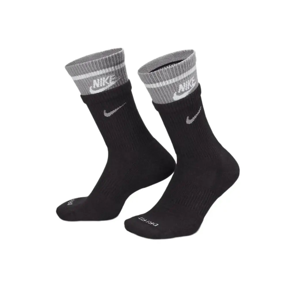 Nike Fashionable Casual Men's and Women's Sports Socks (Comfortable and Breathable) 3-Pack DH3822-902