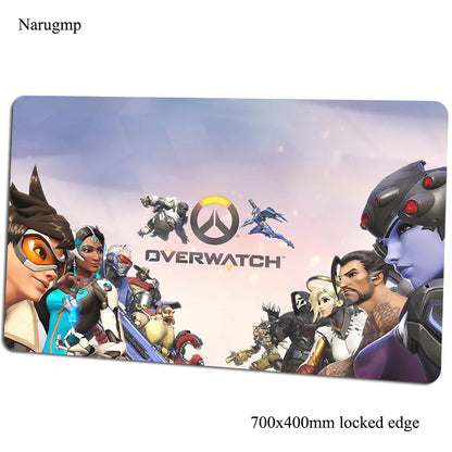 Alfombrilla de ratón Overwatch 700x400x3mm gaming anime con personalidad, esterilla de escritorio para oficina y notebook, regalo para niño, padmouse para juegos PC gamer