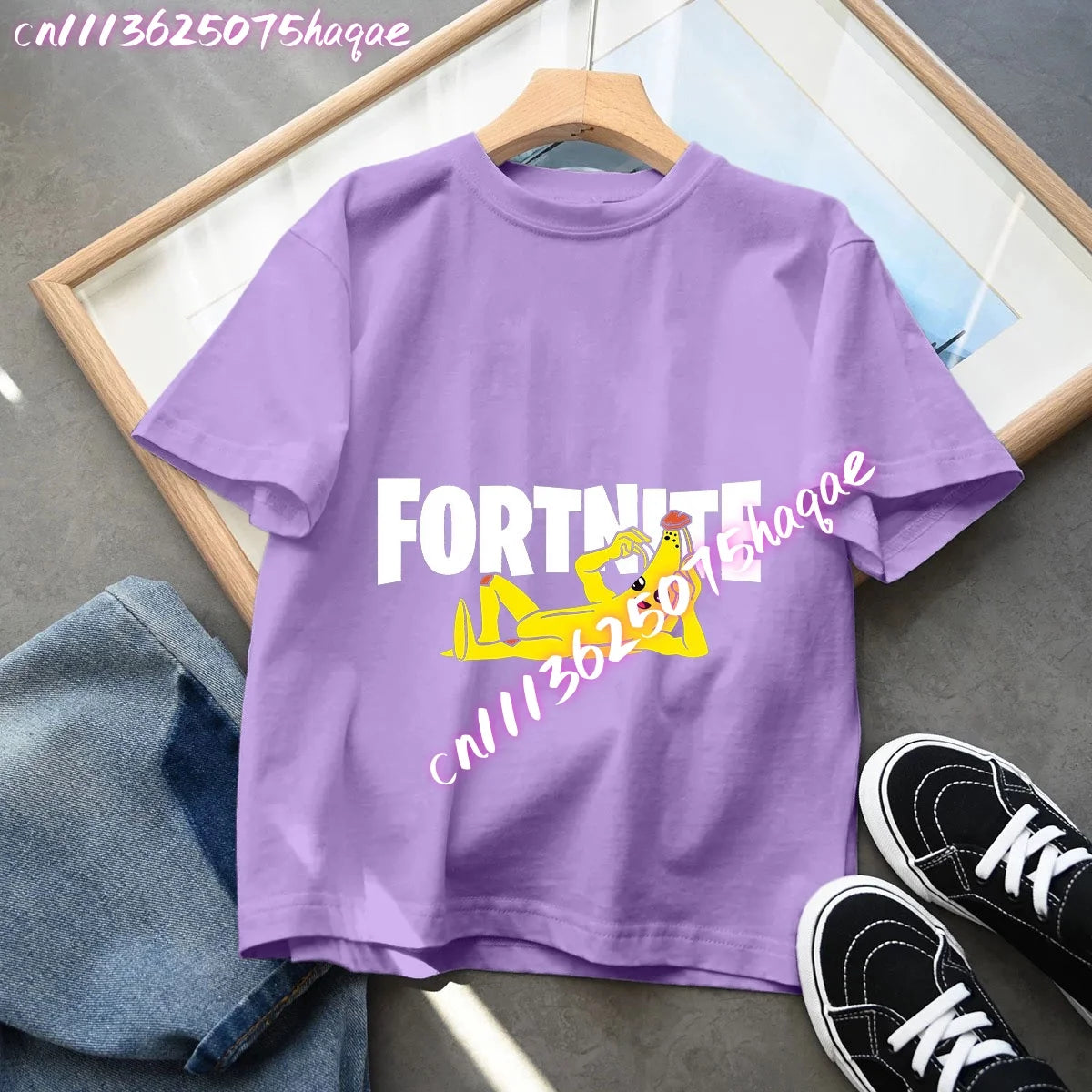 Camisetas Fortnite para niños con estampado de anime y personajes, tops de dibujos animados Fortress Night, ropa de verano para niñas, manga corta, camisetas tipo pulóver