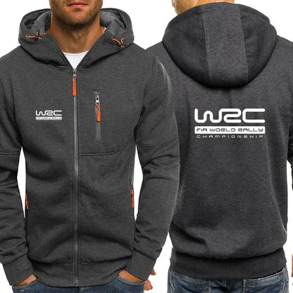 New Spring Autumn Men's World Rally Championship WRC Logo Printing Fashion Hooded Streetwear Casual Zipper High Quality Hoodies