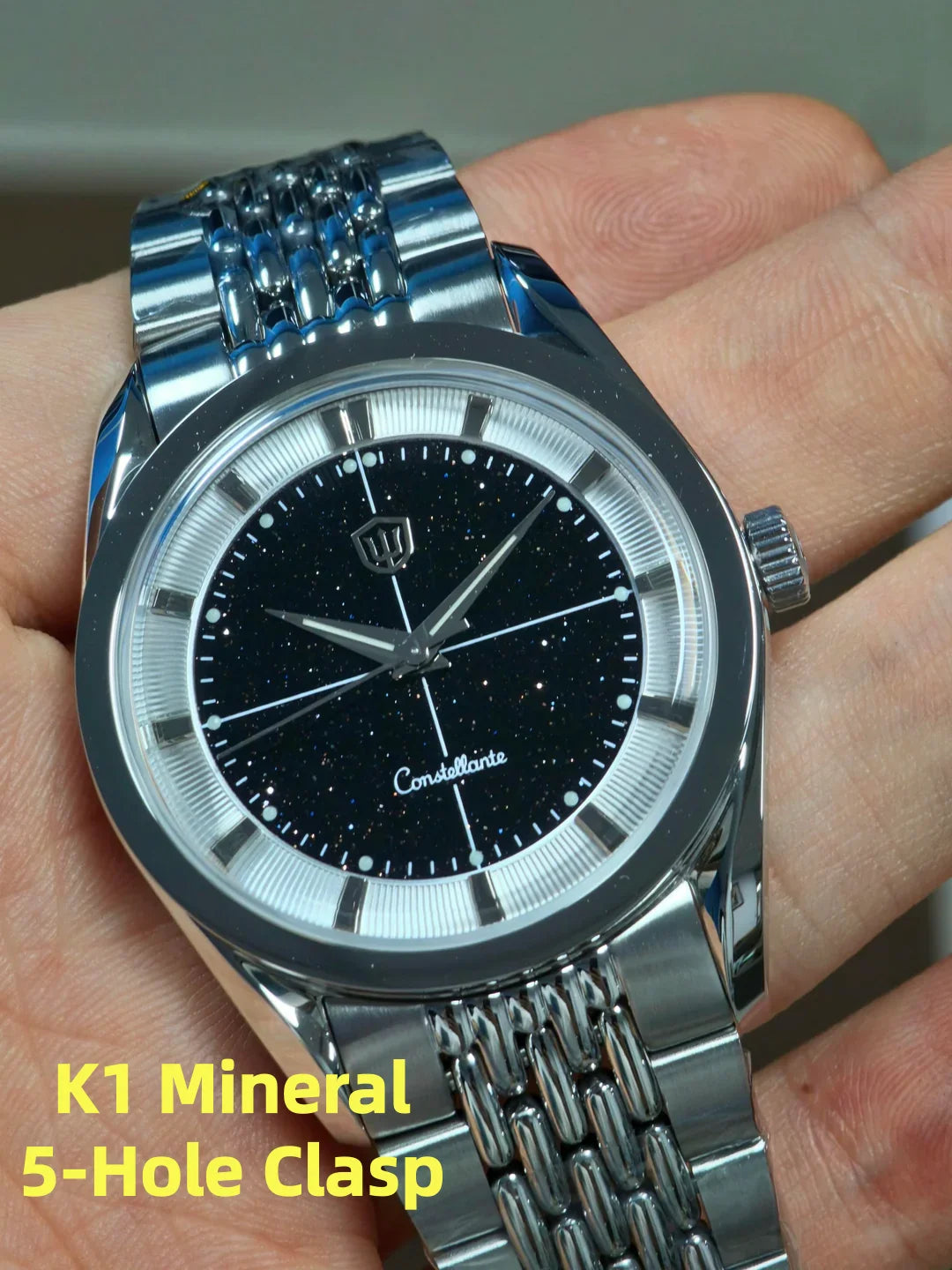 Watchdives WD1954 36mm VH31 Sweep Quartz Watch Sapphire Crystal 316L Steel 100M Water Resistant BGW9 Lume Men Watch