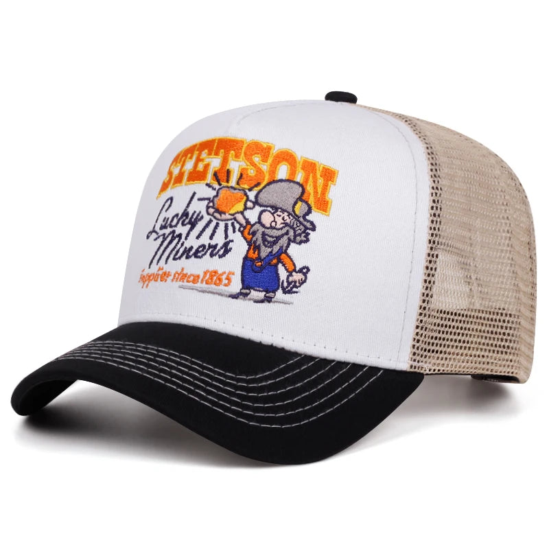 2025 Creative New Truck Hat STETSON Nuggets Net Hat Outdoor Leisure Sports Sunshade Hat Daily Commuting Decoration Baseball Hat