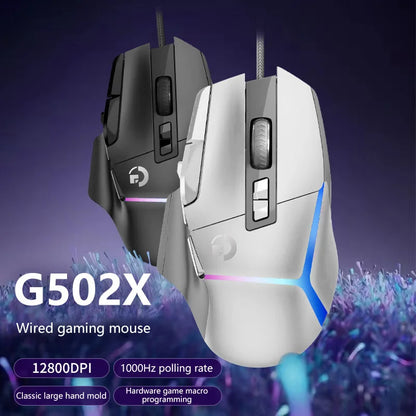 Mouse de gaming wireless ergonomic, reîncărcabil prin USB, Bluetooth, cu senzor optic, programabil, cu conexiune prin cablu, pentru Windows