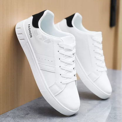 Scarpe casual da skateboard da uomo, scarpe bianche per il tempo libero all’aperto, sneakers traspiranti da camminata, scarpe basse, scarpe da uomo 39-48