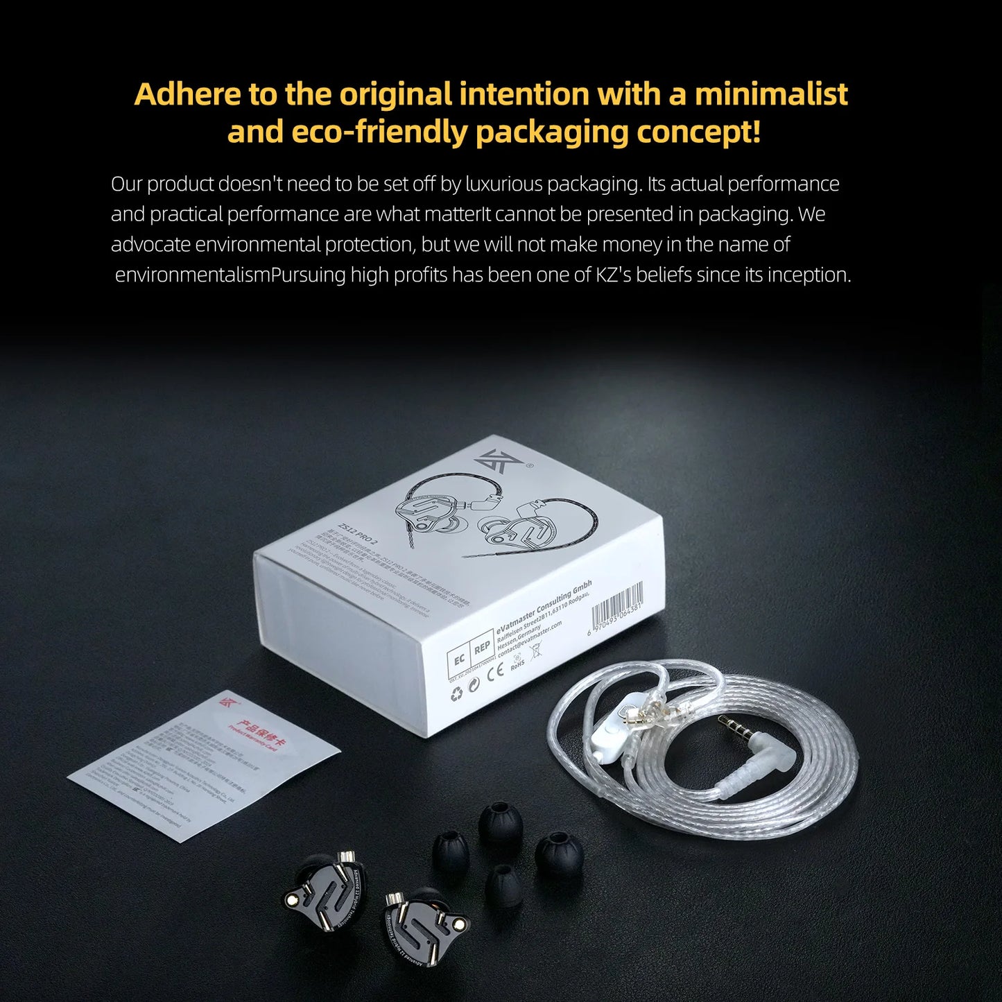 KZ ZS12 PRO 2 Hybrid-IEM-Kopfhörer – HiFi-Bass kabelgebundene Gaming-Ohrhörer mit superlinearen Treibern