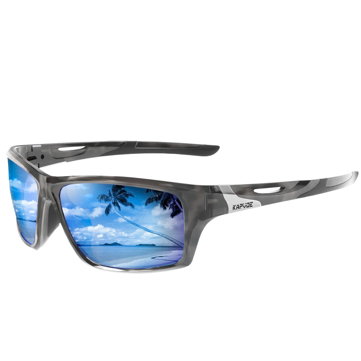 Kapvoe Polarisierte Angel-Sonnenbrille Radfahren Herren Damen UV400 Fahrradbrille Sportbrille Fahrradbrille MTB-Fahrradbrille