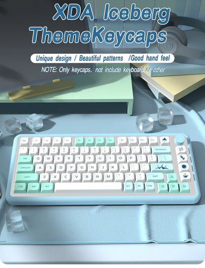 Keycap profilo XDA Iceberg brasiliano coreano giapponese russo spagnolo francese ISO Enter in PBT per tastiera meccanica GK61
