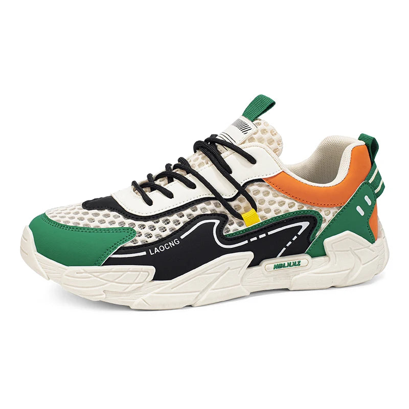 Scarpe sportive da uomo estive in mesh, casual e alla moda, con lacci, per camminare, 2026 nuove sneakers giovani per uso quotidiano e pendolarismo, comode e versatili