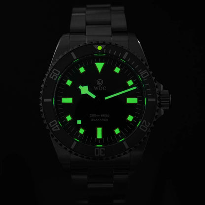 Watchdives WD5513Q 40mm Quartz Diver Watch VH31 Sweep Second Sapphire 200m Waterproof Steel Bracelet BGW9 Lume Mens Watch