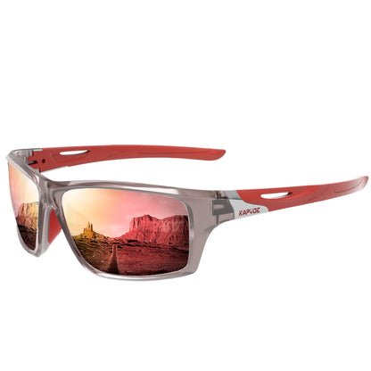 Kapvoe Polarisierte Angel-Sonnenbrille Radfahren Herren Damen UV400 Fahrradbrille Sportbrille Fahrradbrille MTB-Fahrradbrille