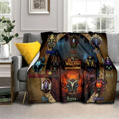 WOW Game World of Warcraft Gamer HD Blanket,Soft Throw Blanket for Home Bedroom Bed Sofa Picnic Travel Office Cover Blanket Kids