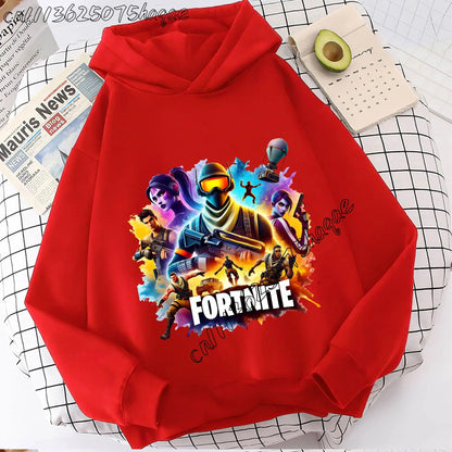 Abrigos con capucha para niños Fortnites, sudaderas anime Fortress Night, sudaderas con capucha de juego para primavera y otoño, ropa deportiva infantil, regalo