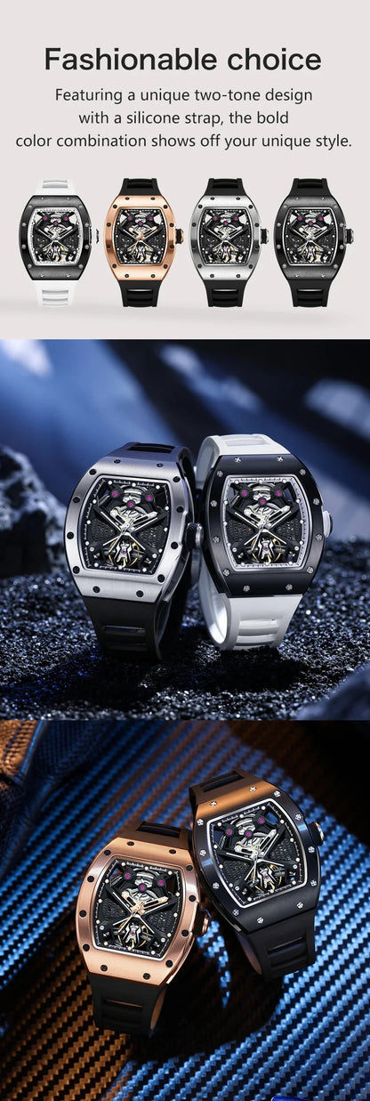 TAKE THE CHANCE Model 5 с автоматичен механизъм RMI White Label висок клас ръчен часовник колекционерски подарък за любител на часовници