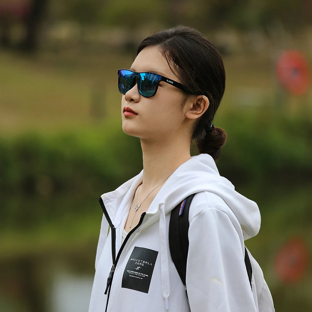 KAROS Polarized Sunglasses For Men Women Square Oversized Anti Glare Driving Eyewear Mirror Sun Glasses Women UV400 Goggles YZ20