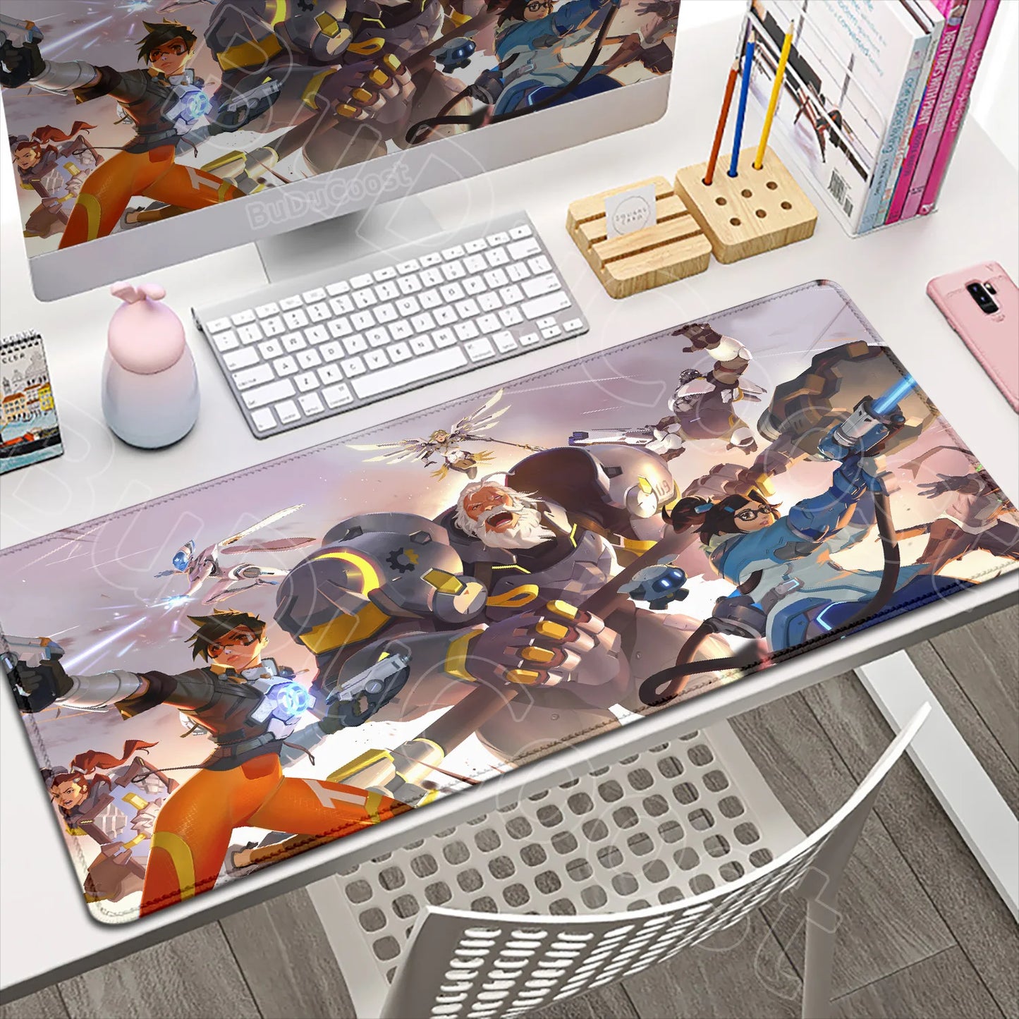 Produit gaming premium Fraquane, Large XXL DIY Cool Overwatch Mouse Pad Keyboard Table Gaming Accessories Non-Slip Rubber Edge locking spped Laptop Rug desk Mat