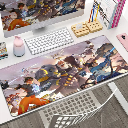 Produit gaming premium Fraquane, Large XXL DIY Cool Overwatch Mouse Pad Keyboard Table Gaming Accessories Non-Slip Rubber Edge locking spped Laptop Rug desk Mat