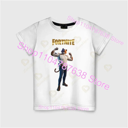 T-shirt Peely Fortnite girocollo estiva a maniche corte, top streetwear Battle Royale per abbigliamento casual