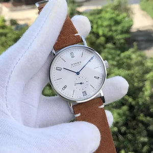 Men's 38mm automatic mechanical watch, compatible with Sea-Gull ST1731 movement, featuring a calendar, water resistance, and a t