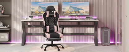 Silla de ordenador giratoria WOLTU con función de masaje, silla de oficina ergonómica con almohada y reposapiés, silla gaming ajustable en altura