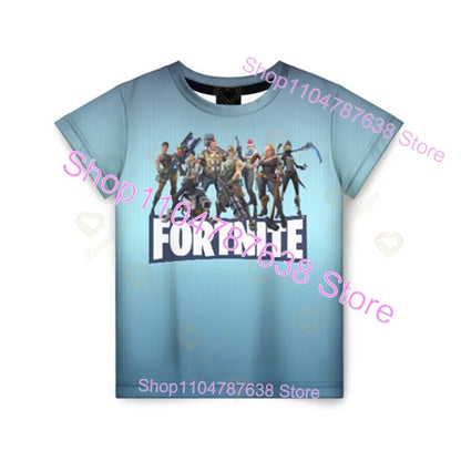 T-shirt Peely Fortnite girocollo estiva a maniche corte, top streetwear Battle Royale per abbigliamento casual