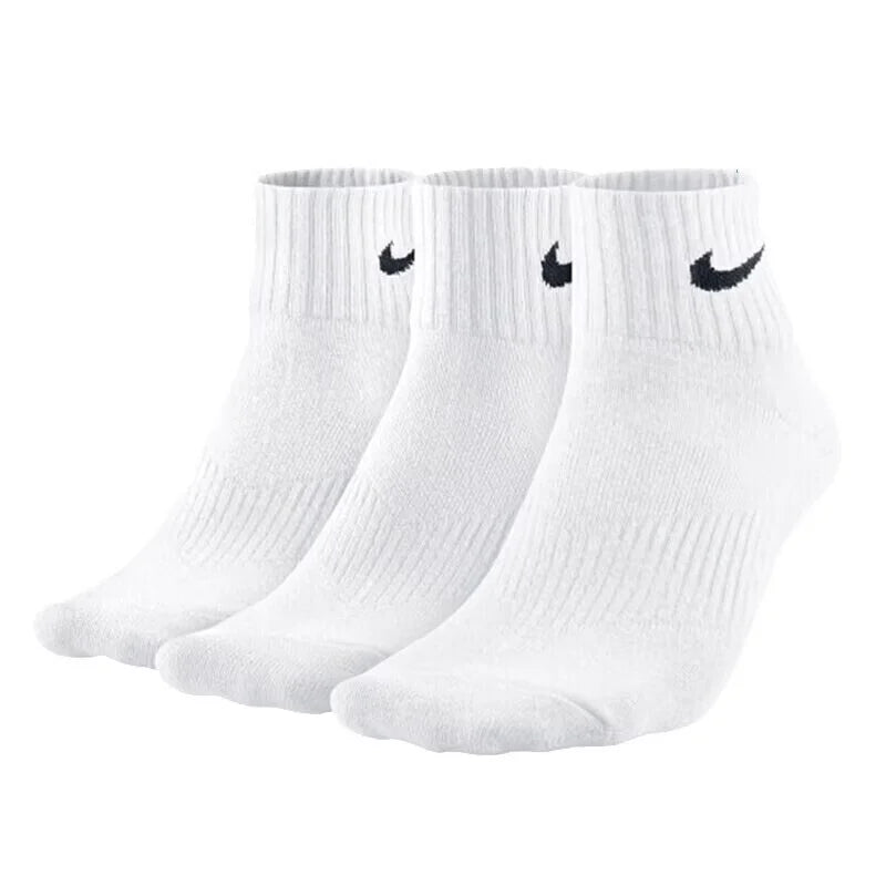 Nike Casual Cushioned Mid-Cut Basketball Socks Unisex Combo Pack White SX7667-100