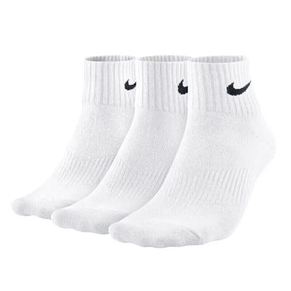 Nike Casual Cushioned Mid-Cut Basketball Socks Unisex Combo Pack White SX7667-100