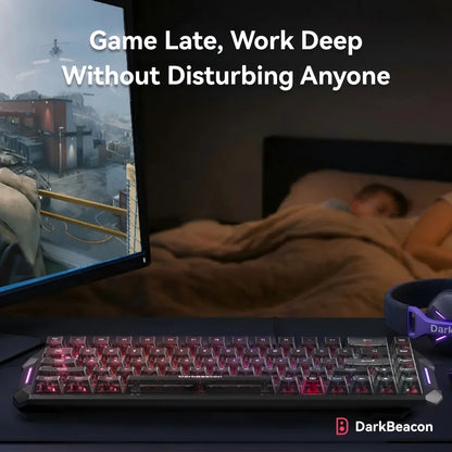 DarkBeacon Blade 68 RGB: tastiera meccanica silenziosa da gaming, con sostituzione a caldo, cablata, N-Key Rollover, compatta al 65% per giocatori su PC