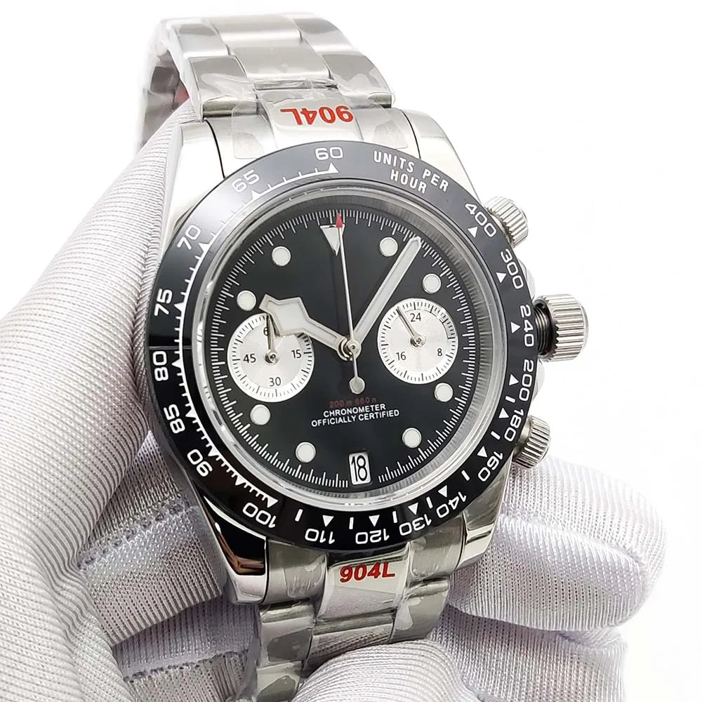 Men's VK64 Sapphire Quartz Stainless Steel Chronograph Casual Sport Waterproof Men's Automatic Watch