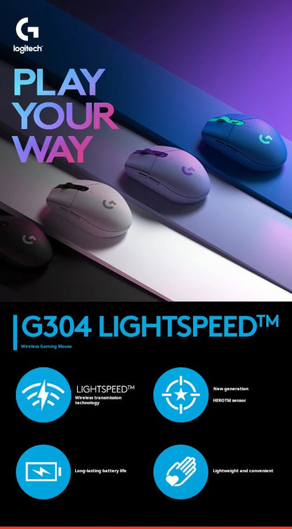 Logitech G304 LIGHTSPEED Wireless Mouse Game Mouse Light Portable Mouse Macro Jedi Survival FPS League of Heroes Eat Chicken