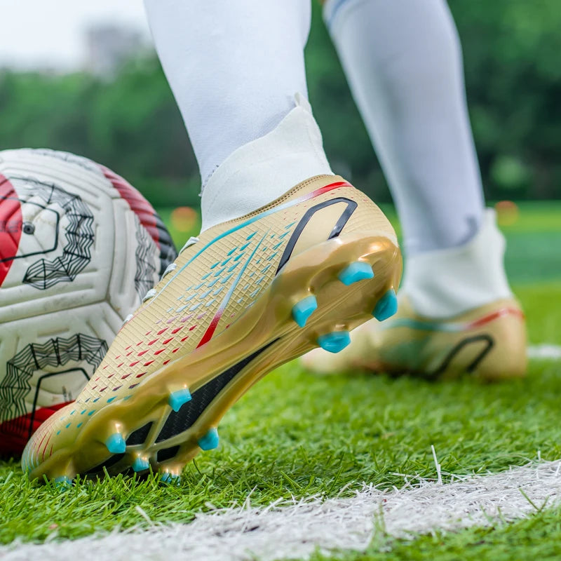 Men Football Boots Professional Outdoor Unisex Soccer Shoes Soccer Training Turf Futsal Match Grass Cleats Non-slip Breathable