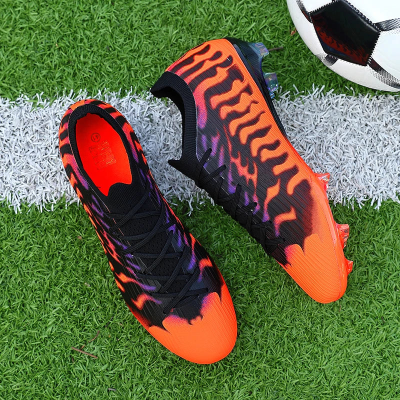Nouvelles chaussures de football pour hommes, légères, de haute qualité, pour terrain gazonné, best-seller, crampons antidérapants mi-montants pour l'entraînement en extérieur