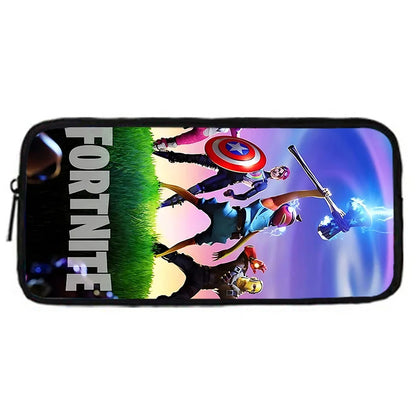 Mochila escolar infantil con bolso de hombro y estuches para lápices, bolsas escolares con diseño de juego popular F-FortniteS para niños y niñas, el mejor regalo