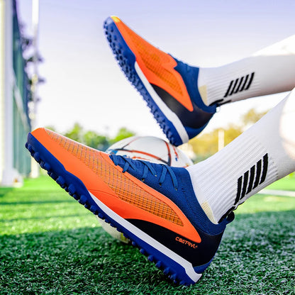 Botas de fútbol TF para hombre, zapatillas resistentes para cancha Society, transpirables para adulto, calzado masculino de fútbol para entrenamiento, alta calidad, con tacos