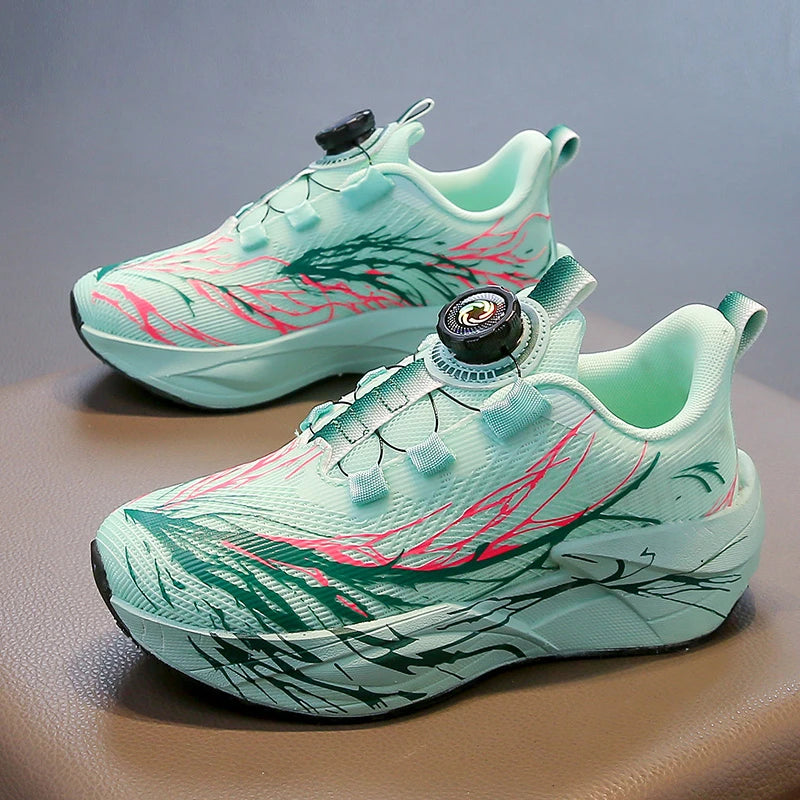 Children Running Shoes School Training Match Cushioning Anti Slip Tennis Shoes Mesh Rebound Comfortable Casual Sneakers for Kids