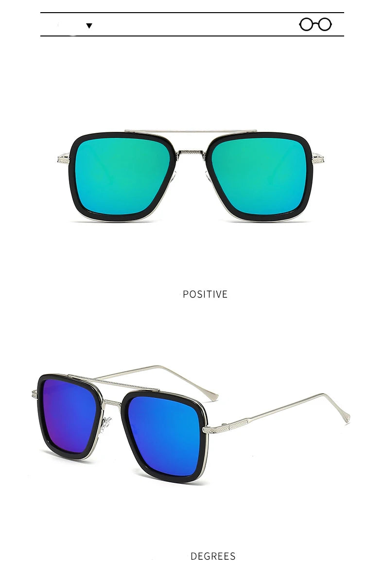 2024 New Square Men Sunglasses Fashion Metal Steampunk Sun Glasses For Women Trendy Outdoor Shades Eyewear Unisex Accessory