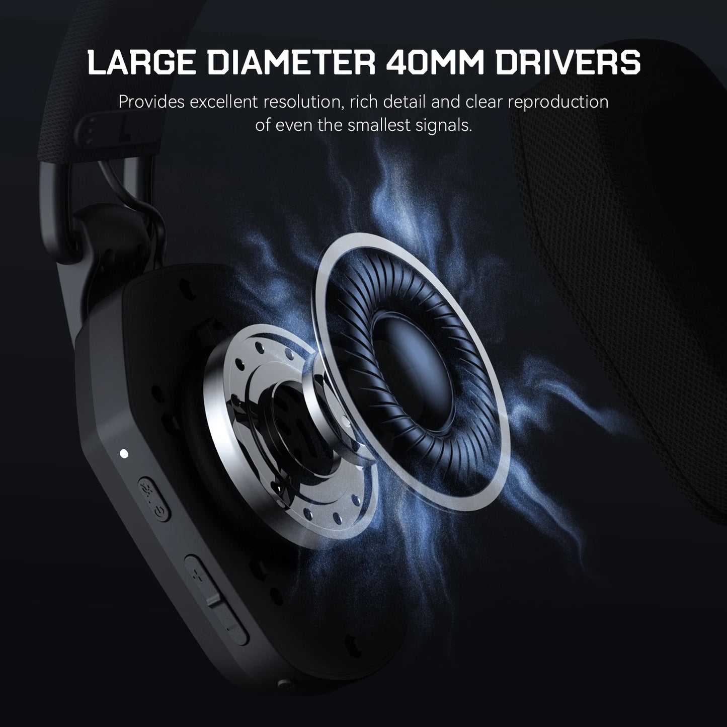 Auriculares gaming inalámbricos trimodo EKSA G19BT – Bluetooth 5.4, auriculares gaming 2.4GHz de baja latencia con micrófono para PC, PS5, Xbox