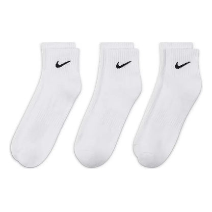 Nike Casual Cushioned Mid-Cut Basketball Socks Unisex Combo Pack White SX7667-100