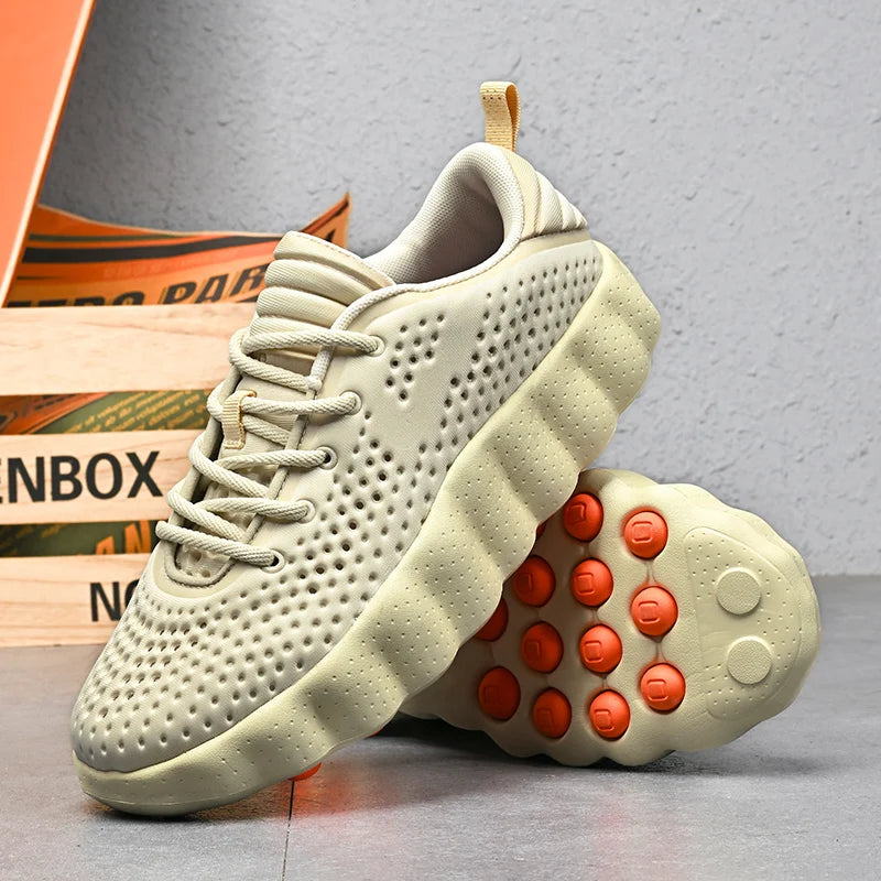 Brand Men Casual Shoes Thick Sole Soft Fashion Sneakers Summer Breathable Male Walking Shoes Zapatillas Hombre 88217 Mens Shoes
