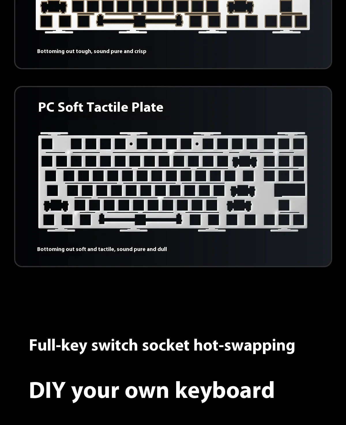 AULA F87 Pro V2 Mechanical Keyboard 3-modes Wireless 12000mAh Long Battery Life Hot-Swap RGB Customi E-Sports Keyboard PC Gaming