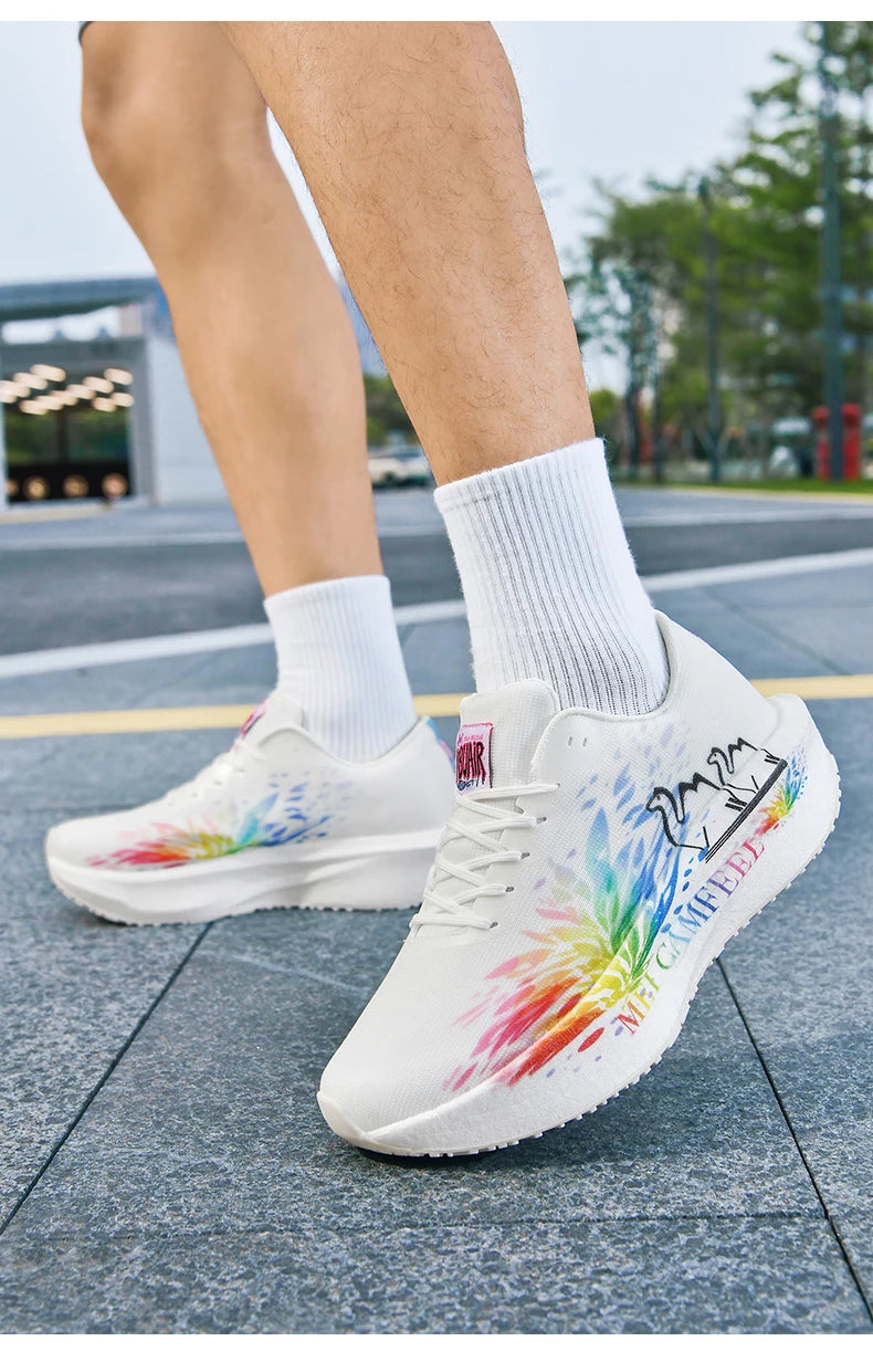 Scarpe da running 2026 con nuovo motivo Eagle, piastra in carbonio, scarpe sportive da maratona ultraleggere, traspiranti e ammortizzate per allenamento di corsa