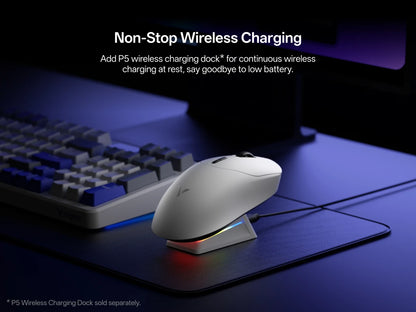 Rapoo VT2 MAX Wireless E-sports Gaming Mouse with 8K Polling Rate Optical Sensor Ergonomic Design 53g Lightweight for PC Latop
