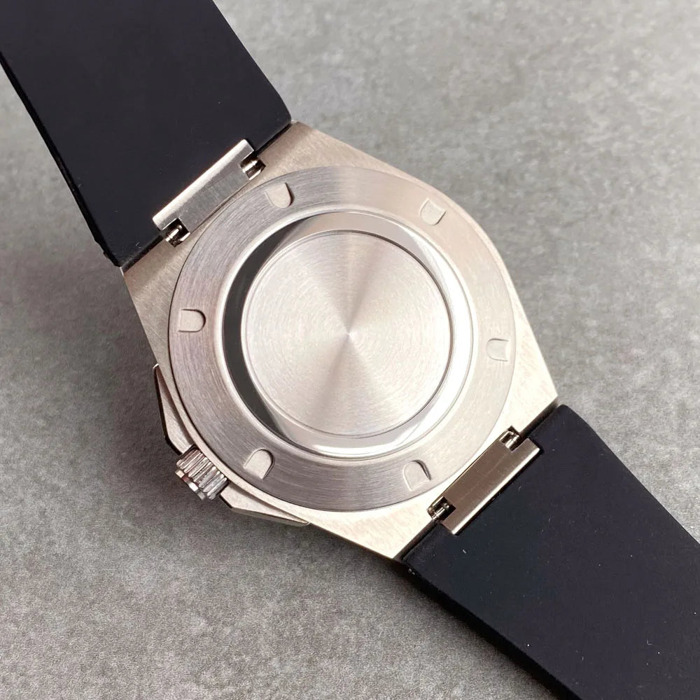 Orologio meccanico da uomo Tandorio New Black Luxury in stile business engineer, vetro zaffiro, impermeabile 100m, movimento automatico NH35A