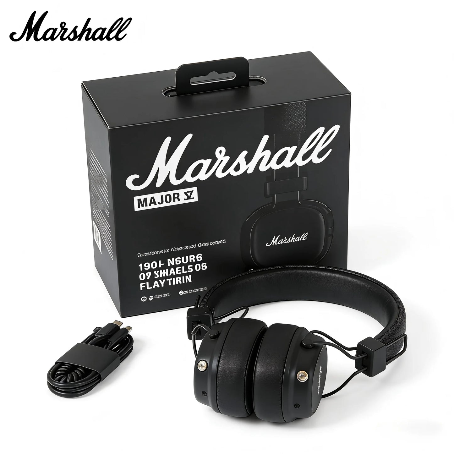 Marshall Major V On-Ear-Bluetooth-Kopfhörer – Kabelloses, faltbares Headset mit tiefem Bass und Mikrofon für Sport, Gaming und den Alltag