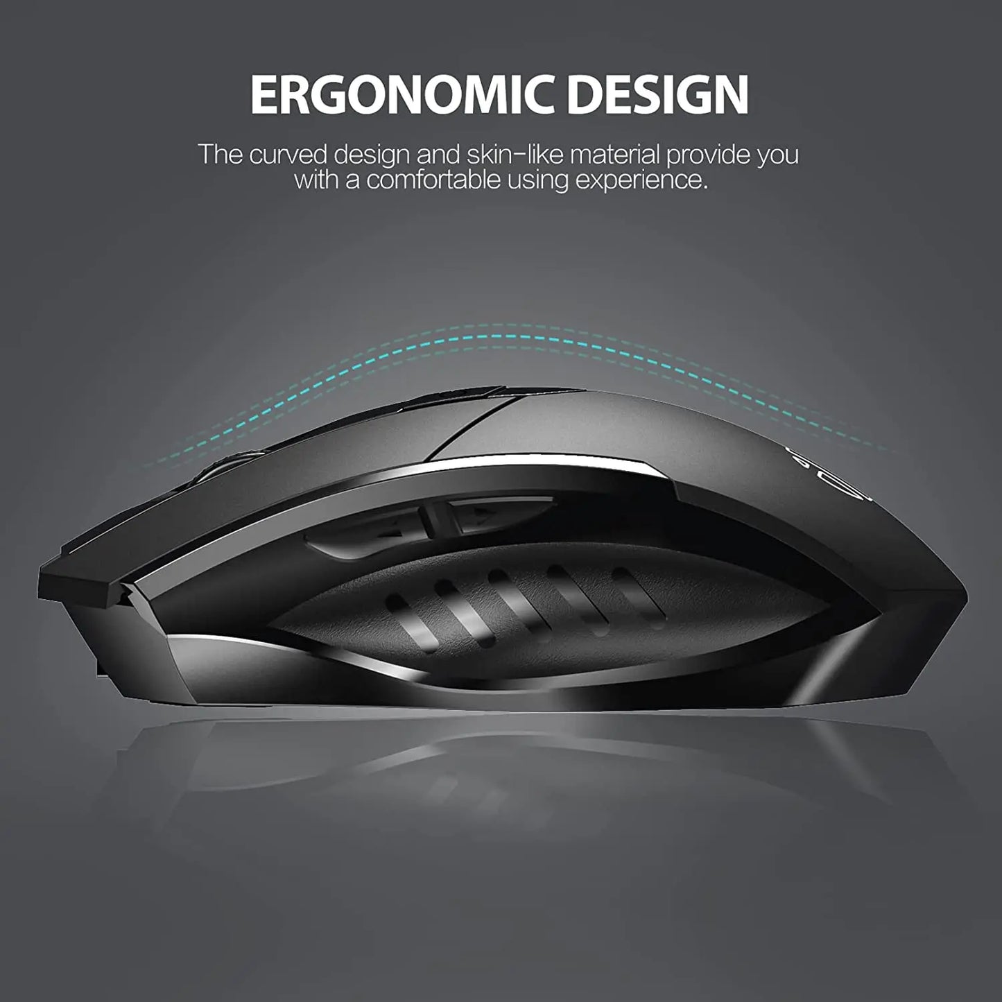 INPHIC A1 BluetoOth Mouse Rechargeable 2.4G Tri-mode Optical Mute Wireless Mouse 1600 DPI for Mac Laptop PC Tablet Mobile Phone