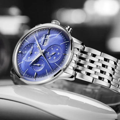 Reloj de lujo para hombre, automático mecánico, de cuerda automática, para negocios, de acero inoxidable, luminoso, 2020
