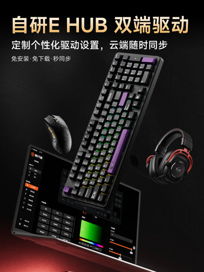 EWEADN Z7 Carbon Fiber Wireless Gaming Mouse, PAW3950 8K Lightweight Ergonomic Esports Mouse for FPS PC, Dual Wireless Gaming Mouse