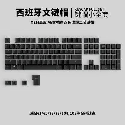 104 teclas retroiluminadas coreanas, francesas, rusas, españolas y alemanas para teclado mecánico con interruptores MX, perfil OEM, teclas ABS DIY
