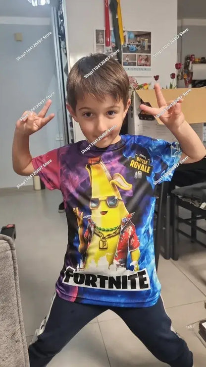 Felpa con cappuccio Fortnite Anime per bambini e uomo, streetwear hip-hop, sportswear casual, vestibilità ampia, moda outdoor